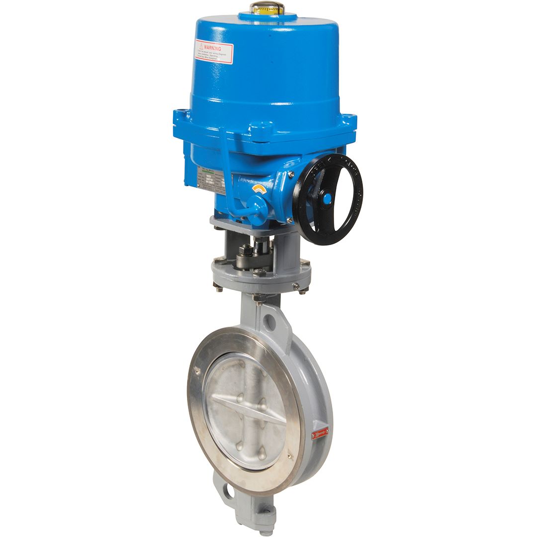 Electric actuated double offset butterfly valves
