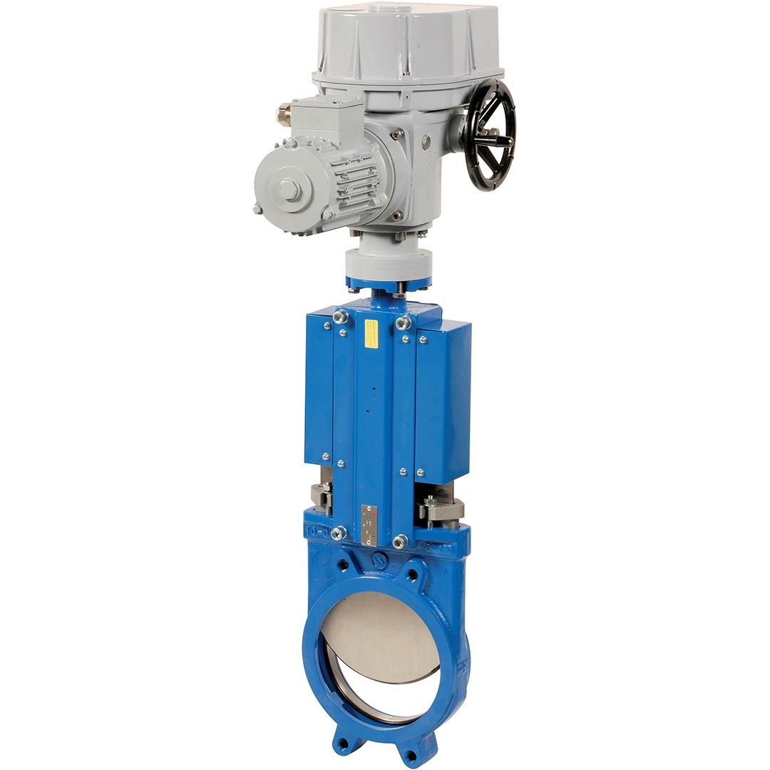Electric actuated knife gate valves