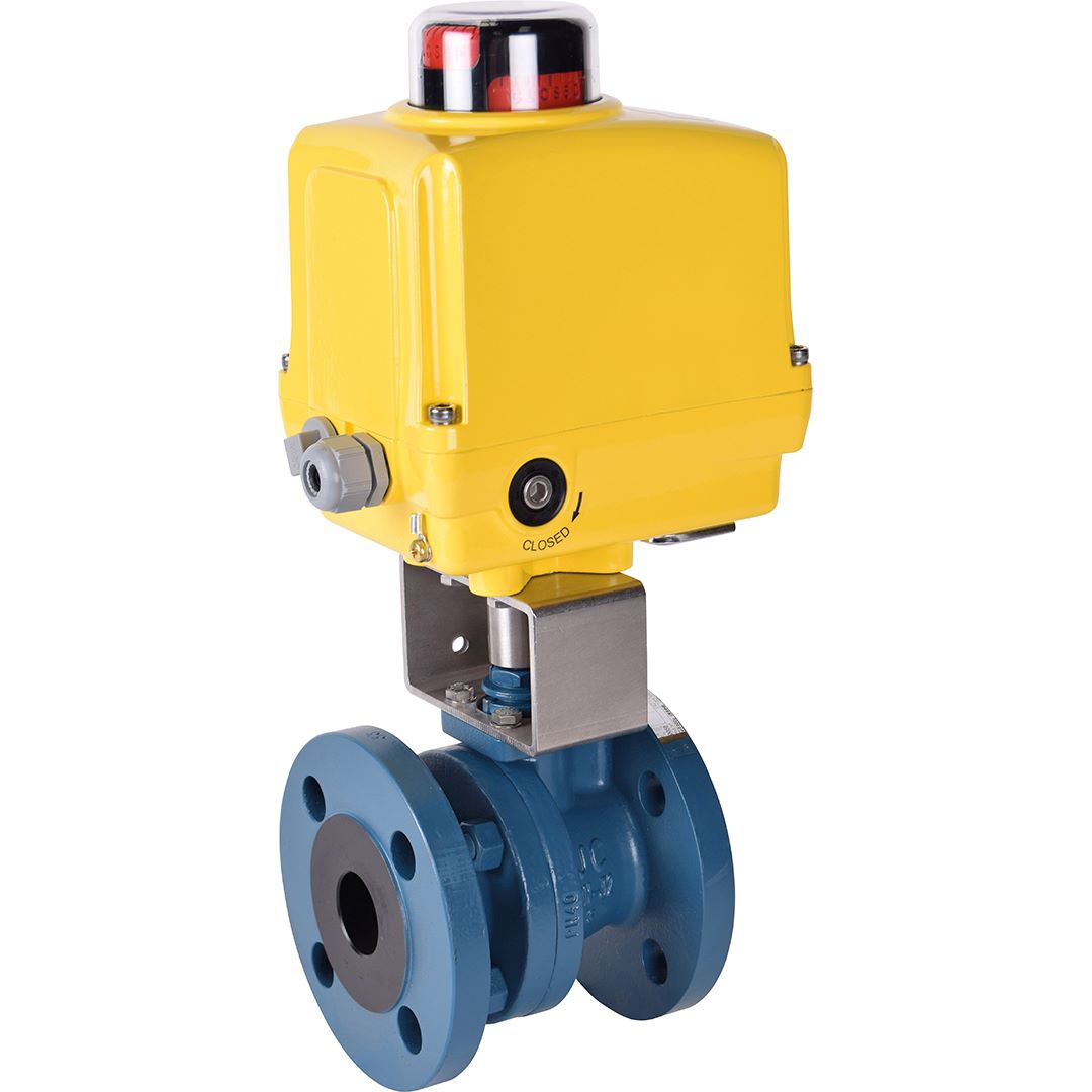 Electric actuated V-port ball valves