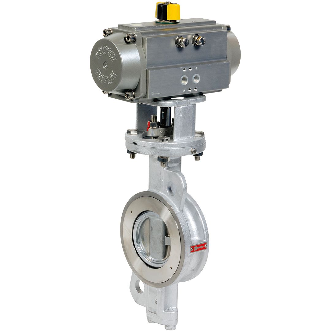 Pneumatic actuated butterfly valves