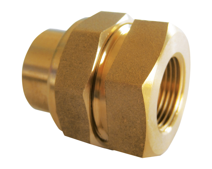 Brass union fitting - Conical bearing