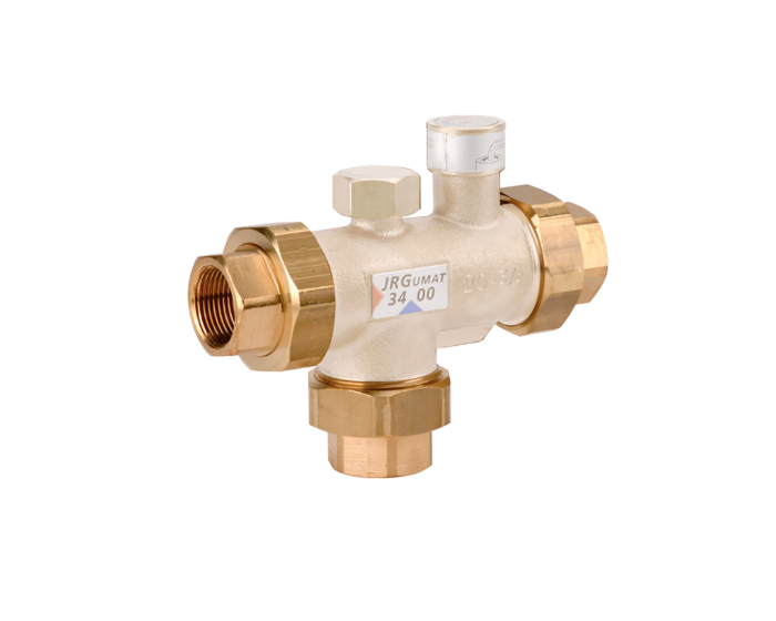 Bronze 3 threaded fitting set for heavy duty thermostatic mixing valve