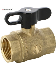 SERENA® brass ball valve 525S F/F black aluminum butterfly handle PN40