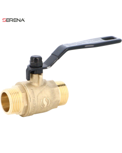 SERENA® brass ball valve 566S male/male black steel lever PN40