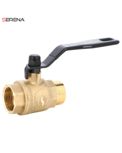 SERENA® brass ball valve 571S male/female black steel lever PN40