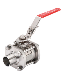 ELSA® stainless steel ball valve with ISO orbital welded rotating ends