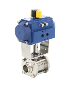ELSA® reduced bore ball valve + RE/RES PTFE pneumatic actuator