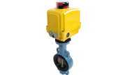 TTV Ductile iron butterfly valve 1153LT10 + SA/NA PCU electric actuator