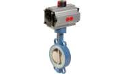 TTV Ductile iron butterfly valve 1183 + ADA/ASR pneumatic actuator