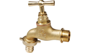 Brushed brass bibcock valve 1345