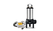 Dirty water pump Semisom 490 M with starting panel horizontal outlet