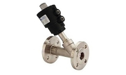 ARES® stainless steel actuated angle seat valve 1470 NC RF PN16