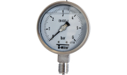 Full stainless steel pressure gauge glycerine radial Ø100 1618