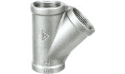 45° equal tee female - Galvanised - 165
