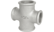 Reducing cross female 1=3>2=4 - Galvanised - 180R
