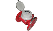 Woltman high flow water meter with pulse transmitter for hot water