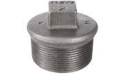 Beaded square head plug - Black - 290