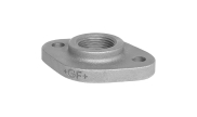 Threaded oval flange with holes - Black - 326