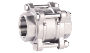 Stainless steel CF8M spring check valve 384 3-piece body NPT