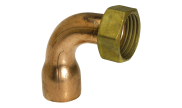 2 piece elbow copper/brass - Flat bearing - 5002 GC