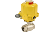 Brass ball valve 502 + SA/NA electric actuator