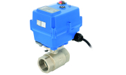 Brass ball valve 502 + TCR-NKT electric actuator capacitor return