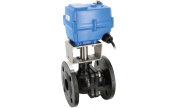 ICP Valves Cast iron flanged ball valve DIN 507 + TCR electric actuator