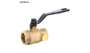 Brass ball valve CW724R 510S SERENA female/female black lever PN40