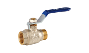 Brass ball valve 511 male/female blue lever PN30/20