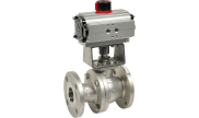 Stainless steel ball valve 515IIT + ADA/ASR pneumatic actuator
