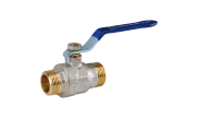 Brass ball valve 529 male/male blue lever PN30/20