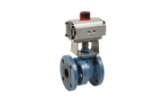 Carbon steel ball valve 540AICG + ADA/ASR pneumatic actuator