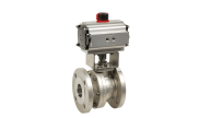 Stainless steel ball valve 540IICG + ADA/ASR pneumatic actuator