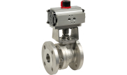Stainless steel ball valve 540IIT + ADA/ASR pneumatic actuator
