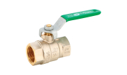 Brass ball valve 577 female/female green lever PN40/30 - NF