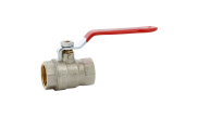 Brass ball valve 580 female/female red lever PN30/20