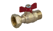 Brass ball valve 636 MF with free nut