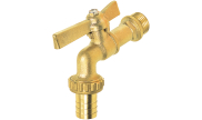 Plain brass bibcock valve 681 with butterfly handle 1/2''- outlet 3/4''