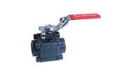 Carbon steel ball valve 702XS 3 piece body PEEK seat