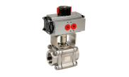 Stainless steel ball valve 703 + ADA/ASR pneumatic actuator