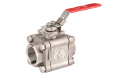 Stainless steel ball valve 703R 3-piece body + ISO pad Fire Safe