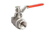 Stainless steel ball valve 7062 2 piece body with spring return handle