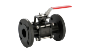 Carbon steel ball valve 710 3-piece body RF PN40 + ISO pad
