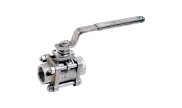 Stainless steel ball valve 713 3-piece body + ISO pad Fire Safe