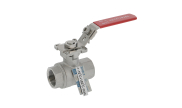 Stainless steel ball valve 715XS 2 piece body BSP ISO pad