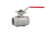 Stainless steel ball valve 733 2-piece body BSP + ISO pad