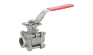 Stainless steel ball valve 741 3-piece body BW + ISO pad