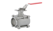 Stainless steel ball valve 742 3-piece body SW + ISO pad