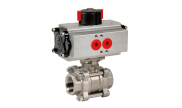 Stainless steel ball valve 746XS + ADA/ASR pneumatic actuator
