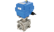 3 piece ball valve 746XS + TCR-NH electric actuator quick-acting